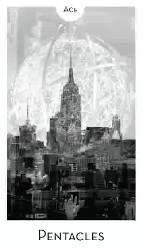 Ace of Pentacles from the City Mystic New York Tarot deck