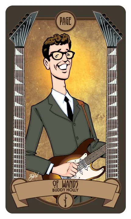 Page of Wands - Classic Rock Tarot - Tarot Deck by Anthony J. Parisi