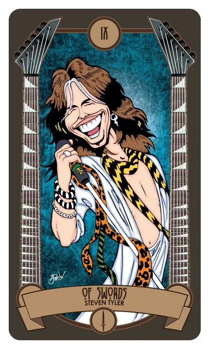 Three of Swords - Classic Rock Tarot - Tarot Deck by Anthony J. Parisi