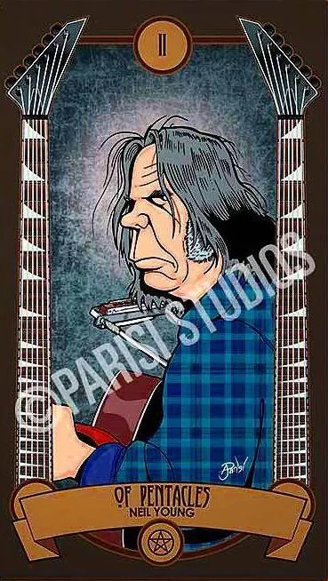 Two of Pentacles - Classic Rock Tarot - Tarot Deck by Anthony J. Parisi