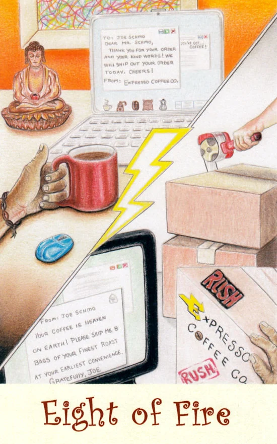 Coffee Tarot source-order card 45 card from the Coffee Tarot deck