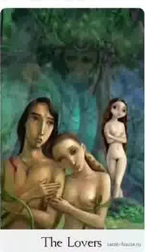 The Lovers card from the Comparative Tarot deck