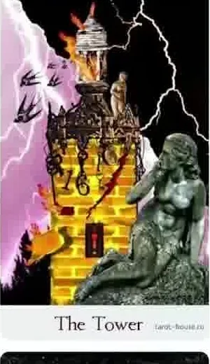 The Tower card from the Comparative Tarot deck