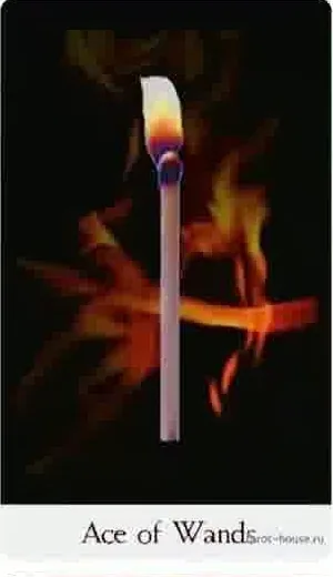 Ace of Wands card from the Comparative Tarot deck