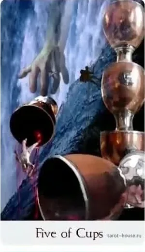 Five of Cups card from the Comparative Tarot deck