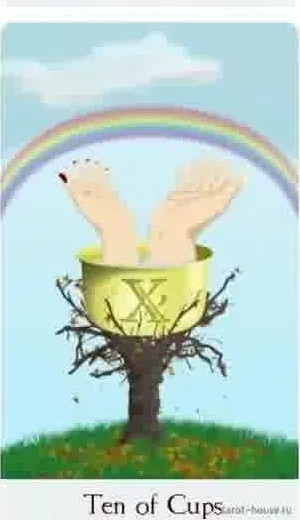 Ten of Cups card from the Comparative Tarot deck