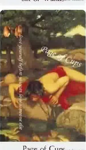 Page of Cups card from the Comparative Tarot deck
