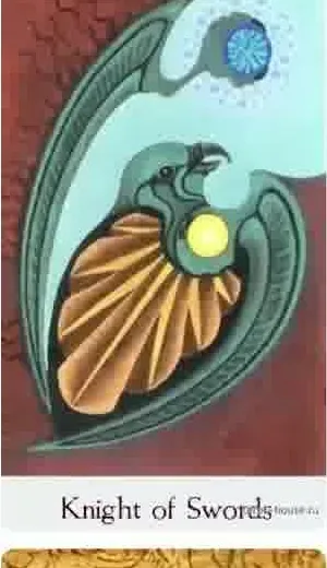 Knight of Swords card from the Comparative Tarot deck