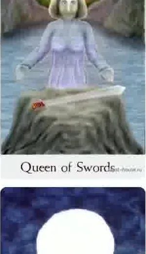 Queen of Swords card from the Comparative Tarot deck