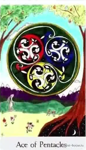 Ace of Pentacles card from the Comparative Tarot deck