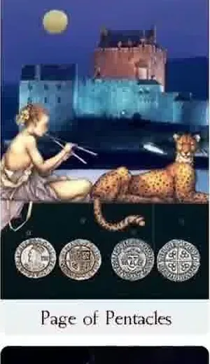 Page of Pentacles card from the Comparative Tarot deck