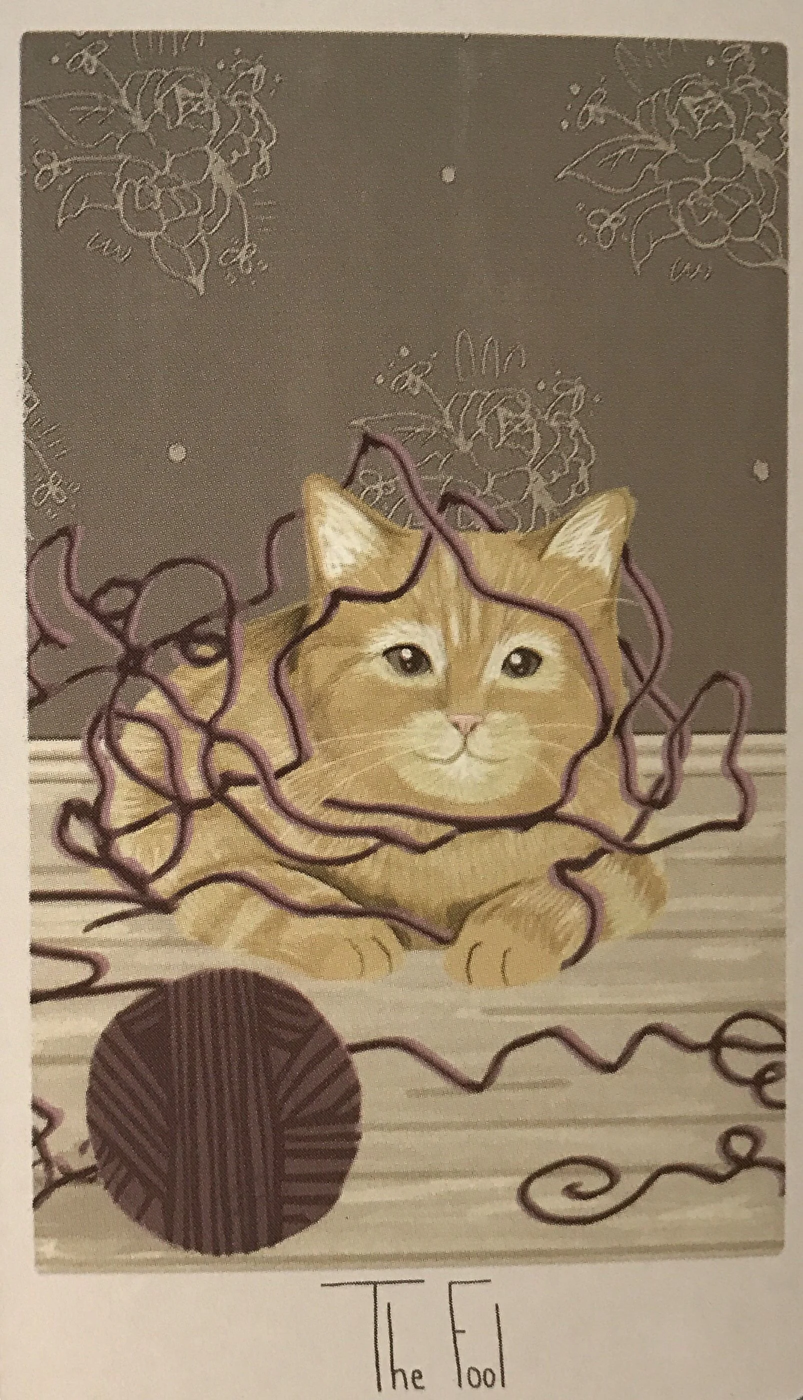 The Fool card from the Considerate Cat Tarot deck