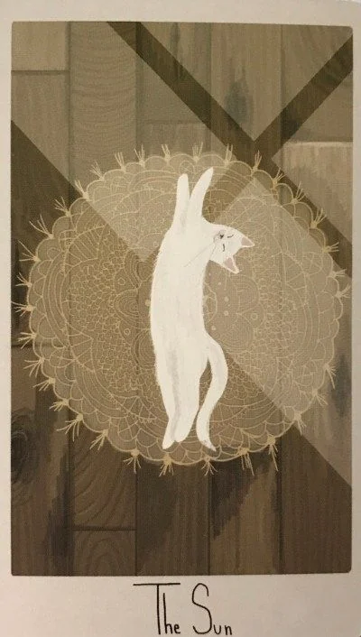 The Sun card from the Considerate Cat Tarot deck