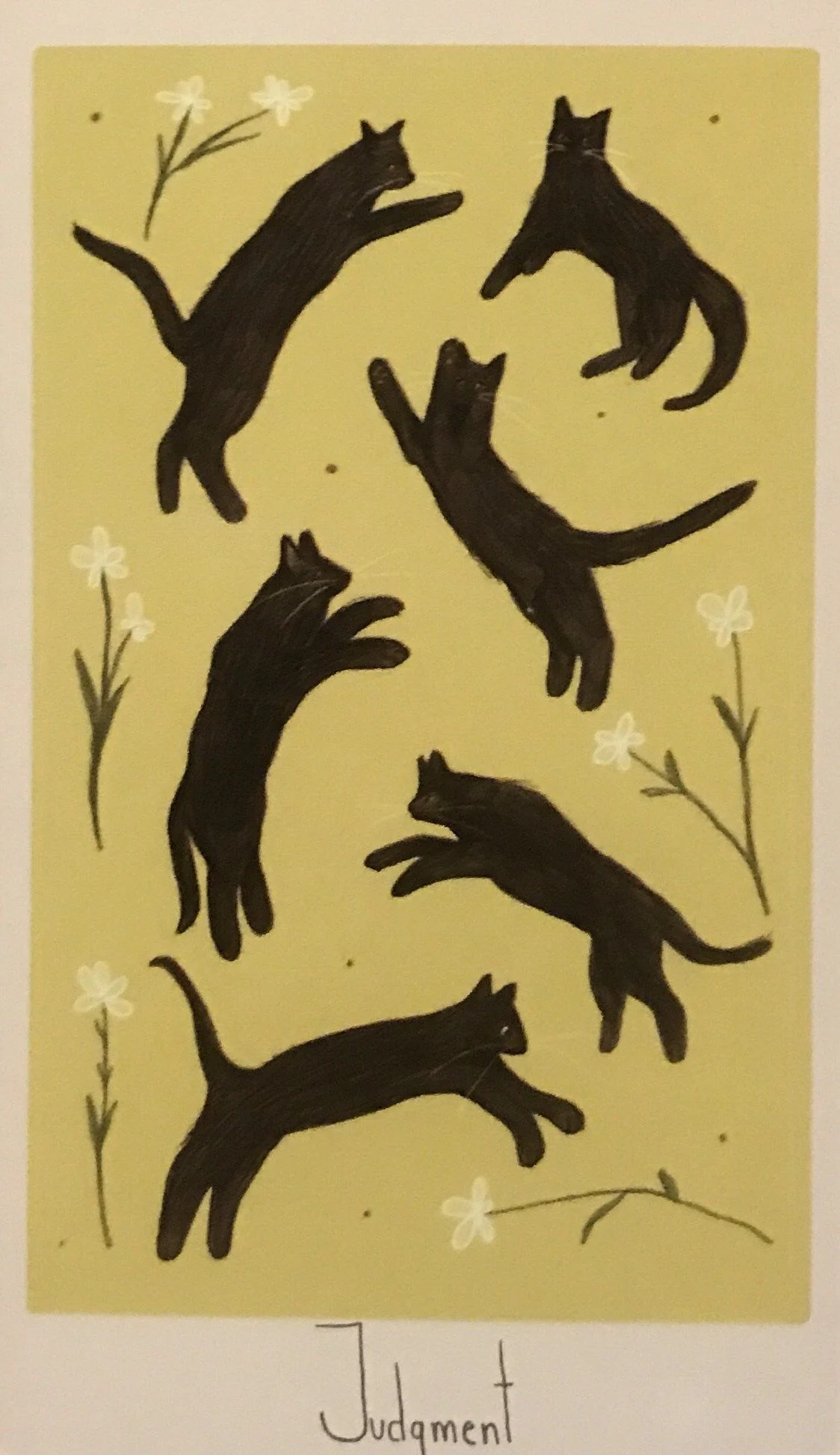 Judgement card from the Considerate Cat Tarot deck