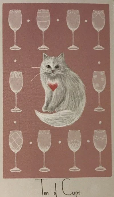 10 of Cups card from the Considerate Cat Tarot deck