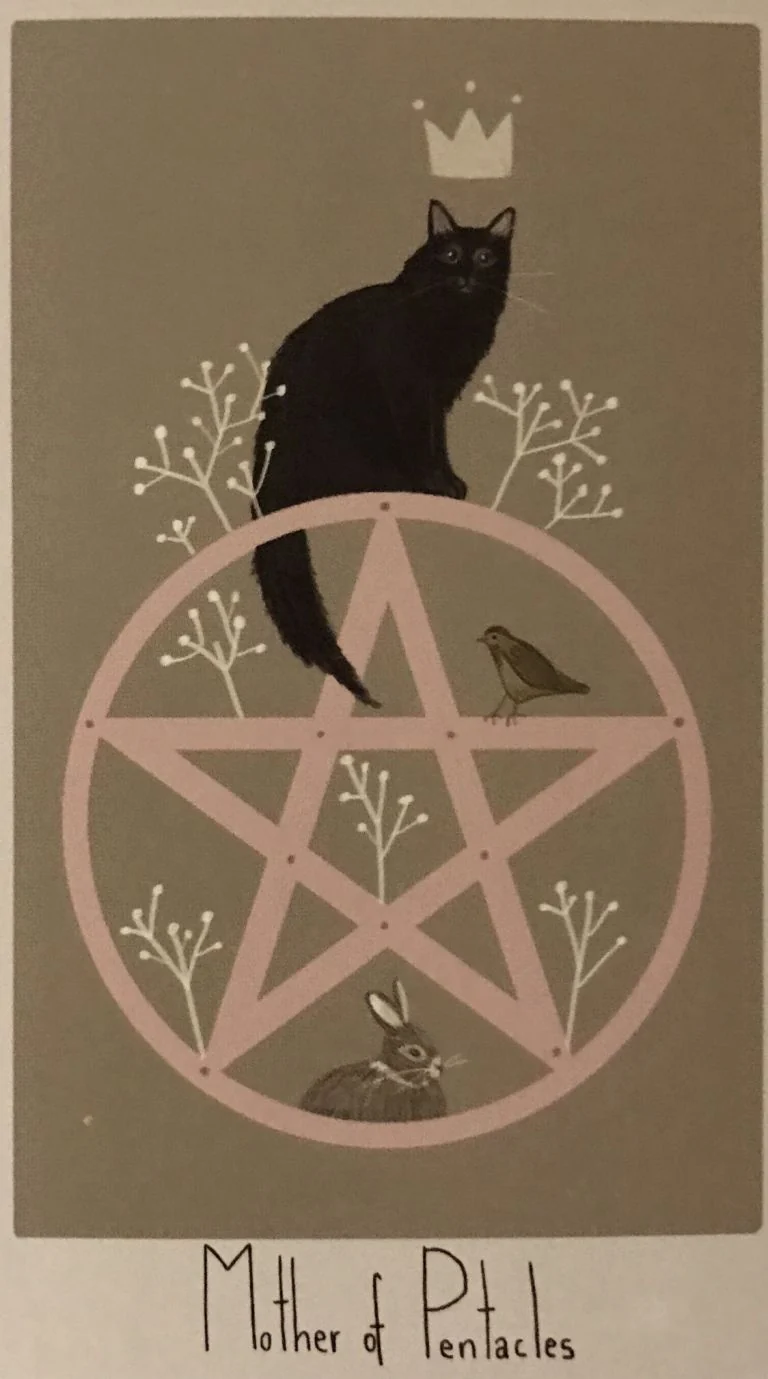Mother of Pentacles card from the Considerate Cat Tarot deck