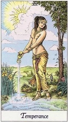Temperance card from the Cosmic Tarot deck