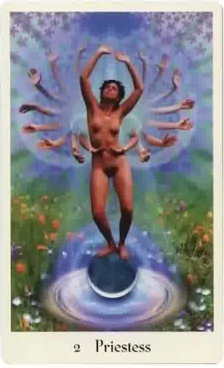 2 Priestess - Cosmic Tribe Tarot - Tarot Deck by Stevee Postman and Eric Ganther