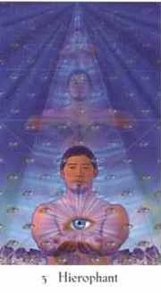 5 Hierophant - Cosmic Tribe Tarot - Tarot Deck by Stevee Postman and Eric Ganther