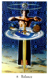 8 Balance - Cosmic Tribe Tarot - Tarot Deck by Stevee Postman and Eric Ganther
