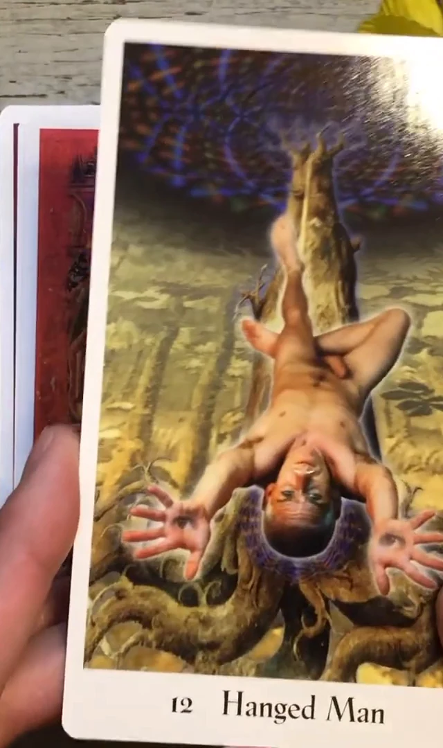 12 Hanged Man - Cosmic Tribe Tarot - Tarot Deck by Stevee Postman and Eric Ganther