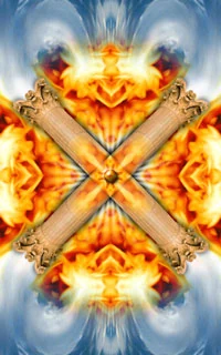 2 Wands - Cosmic Tribe Tarot - Tarot Deck by Stevee Postman and Eric Ganther