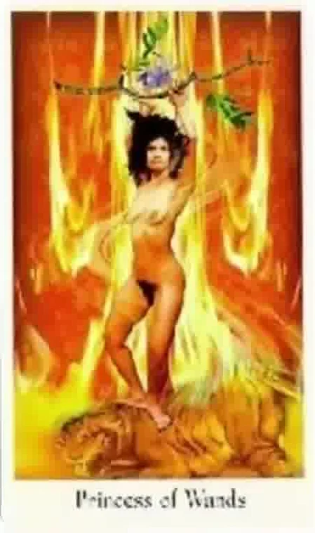 Princess of Wands - Cosmic Tribe Tarot - Tarot Deck by Stevee Postman and Eric Ganther