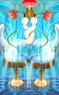 2 Cups - Cosmic Tribe Tarot - Tarot Deck by Stevee Postman and Eric Ganther