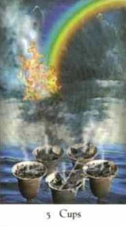 5 Cups - Cosmic Tribe Tarot - Tarot Deck by Stevee Postman and Eric Ganther