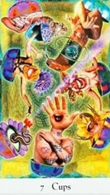 7 Cups - Cosmic Tribe Tarot - Tarot Deck by Stevee Postman and Eric Ganther