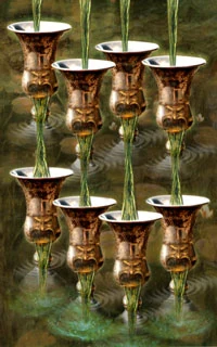 8 Cups - Cosmic Tribe Tarot - Tarot Deck by Stevee Postman and Eric Ganther