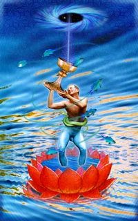 Prince of Cups - Cosmic Tribe Tarot - Tarot Deck by Stevee Postman and Eric Ganther