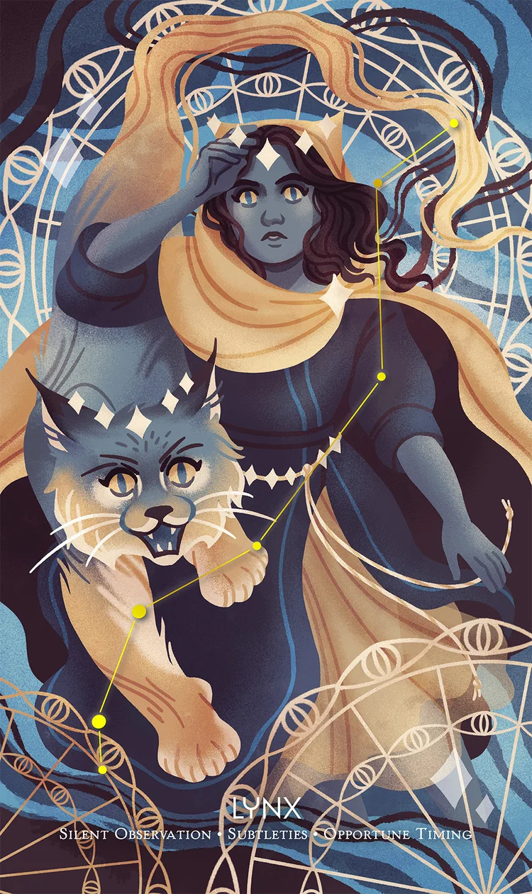 Lynx - Eyes of a Lynx from the Cosmos Tarot and Oracle source-order gallery