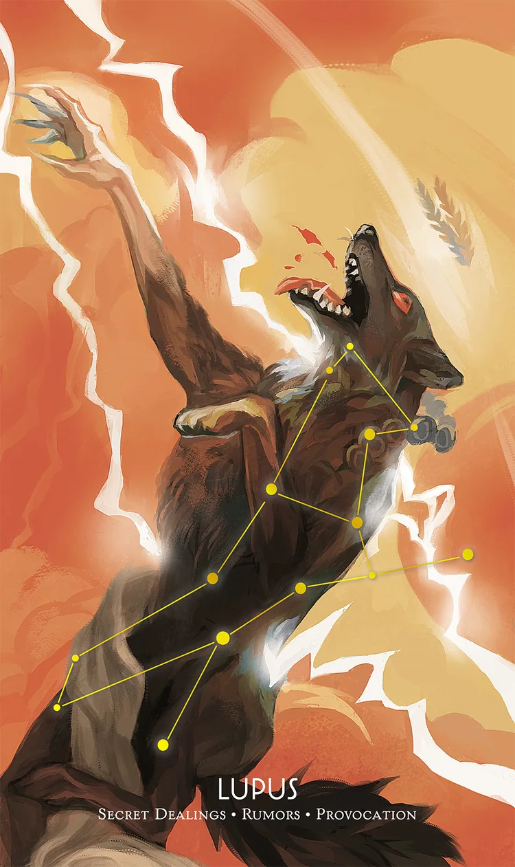 Lupus - King Lycaon's Punishment from the Cosmos Tarot and Oracle source-order gallery