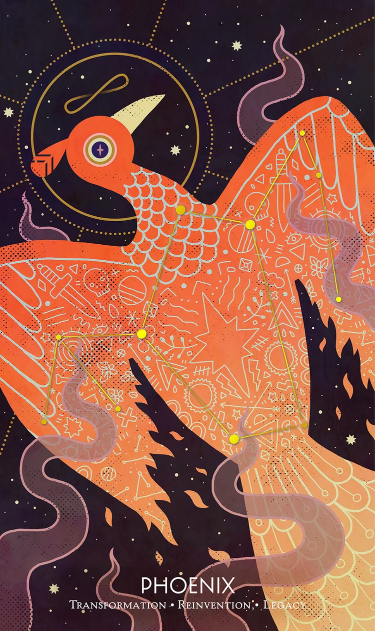 The World - Phoenix from the Cosmos Tarot and Oracle source-order gallery