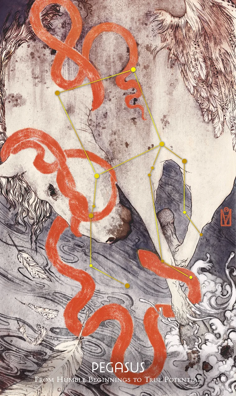 The Wheel of Fortune - Pegasus from the Cosmos Tarot and Oracle source-order gallery
