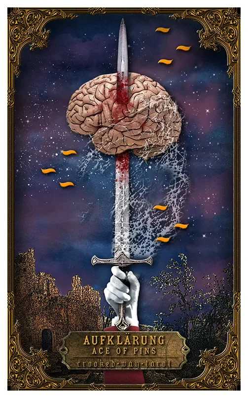 Ace of Pins card from the Crooked Way Tarot deck