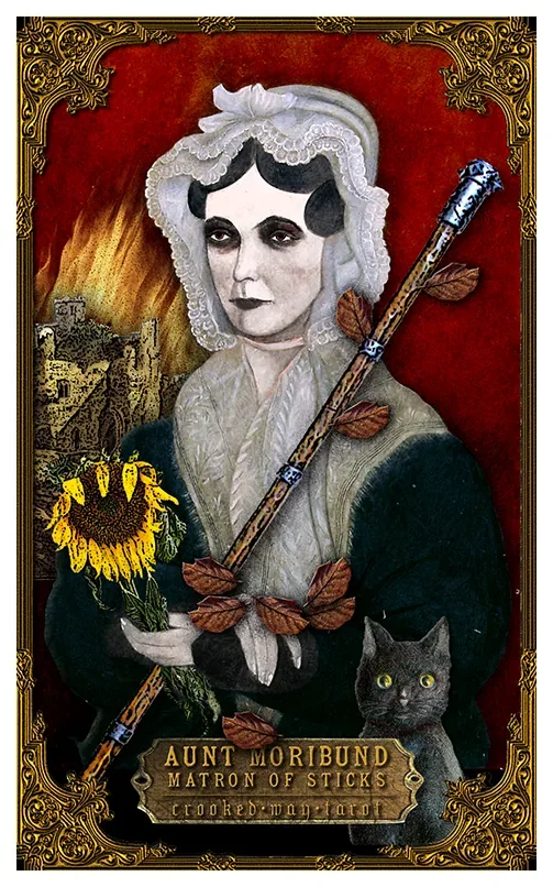 Mistress of Sticks card from the Crooked Way Tarot deck