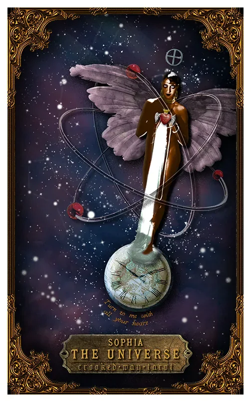 The Universe card from the Crooked Way Tarot deck
