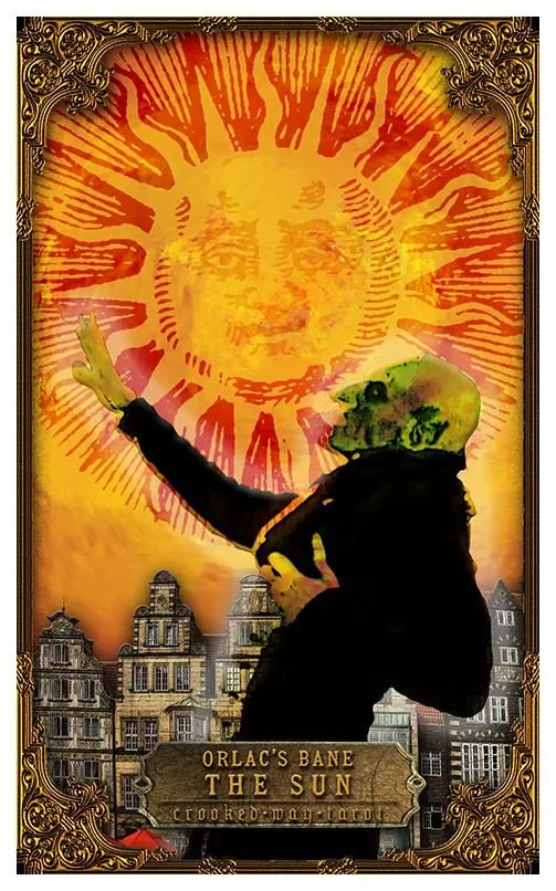The Sun card from the Crooked Way Tarot deck