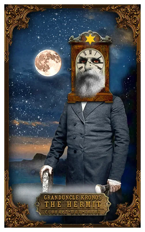 The Hermit card from the Crooked Way Tarot deck