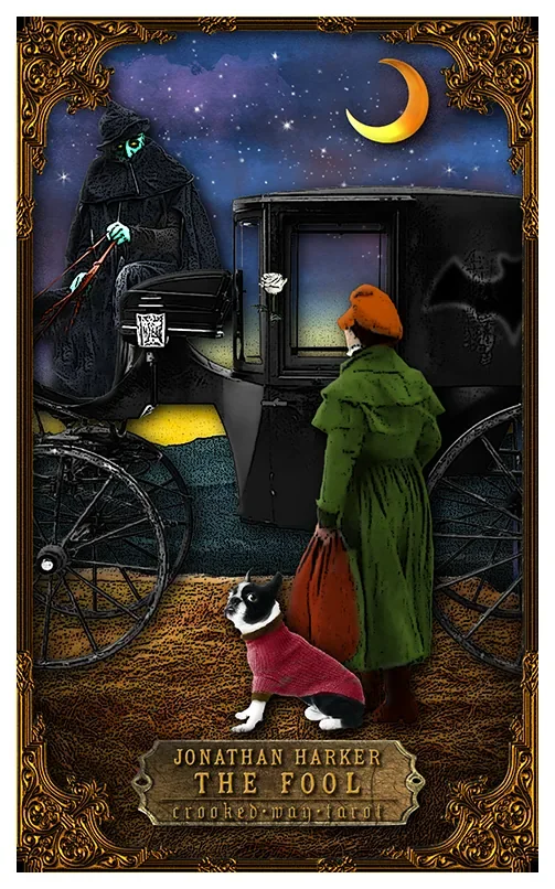 The Fool card from the Crooked Way Tarot deck