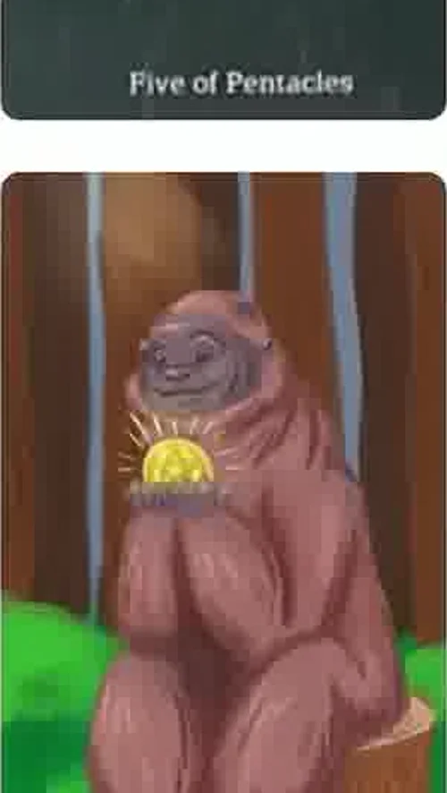 Source-order card 61 card from the Cryptid Tarot deck