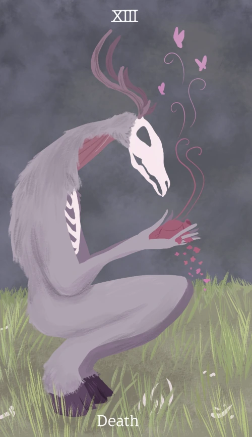 Death card from the Cryptid Tarot deck