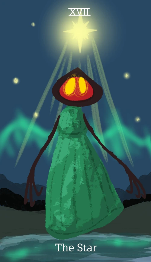 Cryptid Tarot Review 11 The Star card from the Cryptid Tarot deck