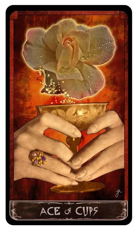 Ace of Cups card from the Cult Of Weimar Tarot deck