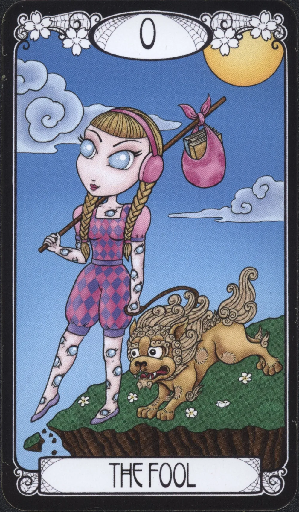 The Fool card from the Cute and Creepy Tarot deck