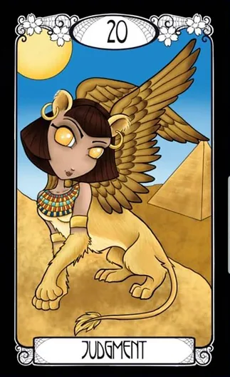 Judgement card from the Cute and Creepy Tarot deck