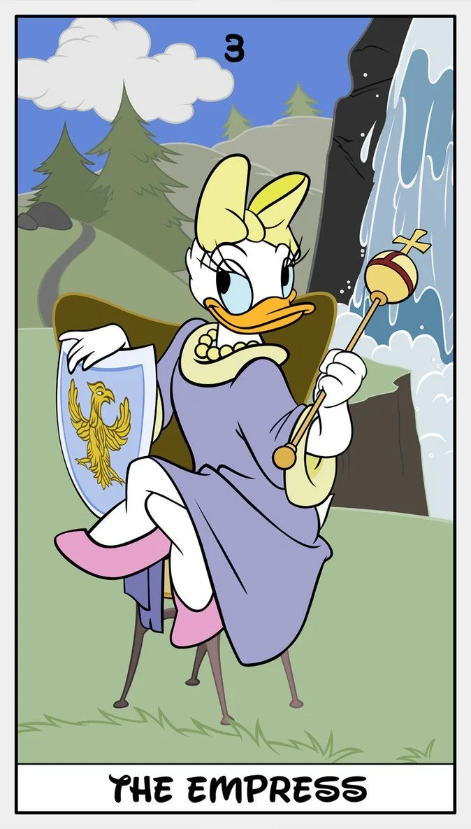 The Empress card from the D'Morte Disney Tarot deck