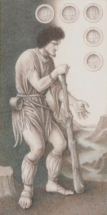 5 of Pentacles - Leonardo Da Vinci Tarot - Tarot Deck by Iassen Ghiuselev